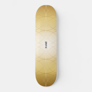 Golden abstract lines  skateboard
