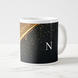 Golden Abstract Luxury Background Large Coffee Mug