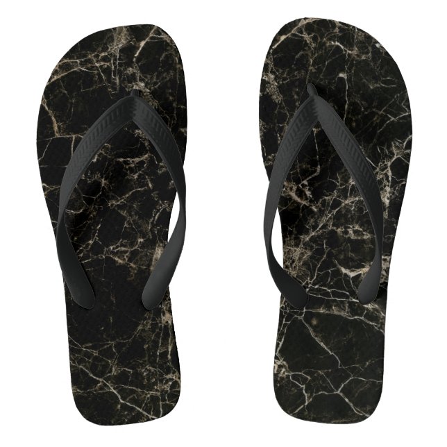 Golden abstract marble texture jandals (Footbed)