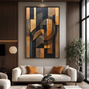 Golden Abstraction Poster
