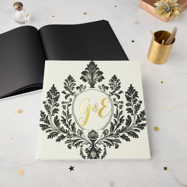 Golden Acanthus Elegance,  Guest Book (Front Open)
