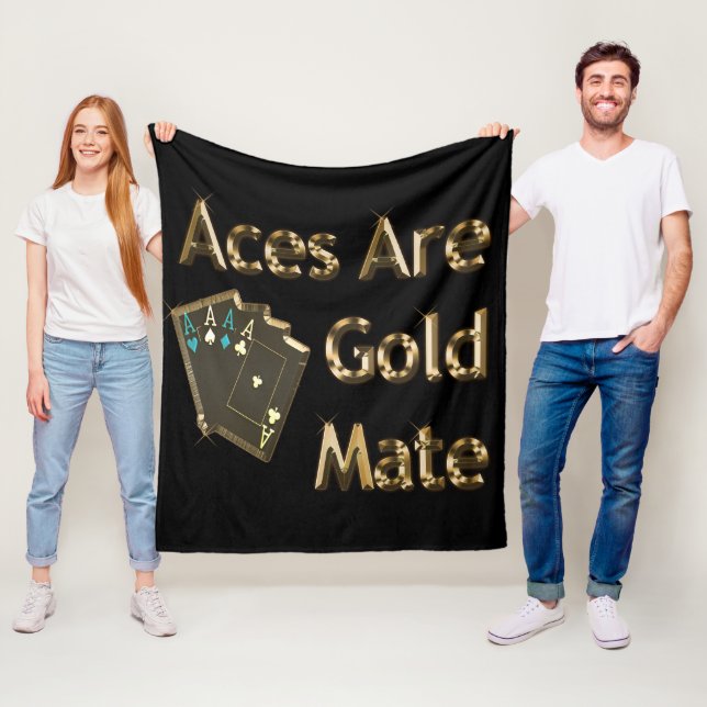Golden Aces Are Gold Mate, Fleece Blanket (In Situ)