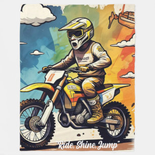 "Golden Adrenaline Ride" Fleece Blanket