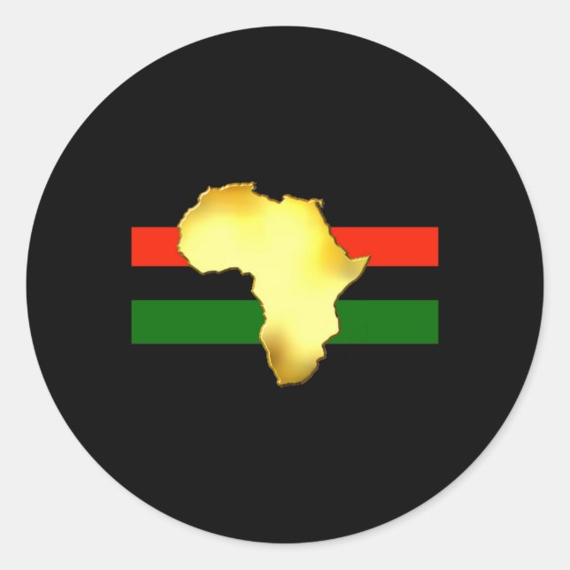 Golden Africa Rbg Design Sticker  (Front)