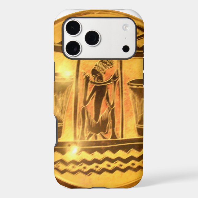 Golden African Ethnic Art Print Design (Back)