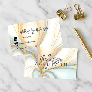 Golden Agate Swirls Elegant Chic Professional  Business Card