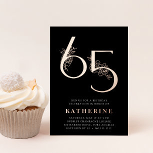 Golden Age   65th Birthday Party Rose Gold