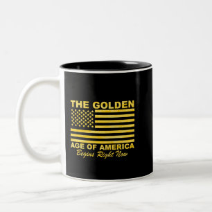 Golden Age America Golden Age of America begins Two-Tone Coffee Mug