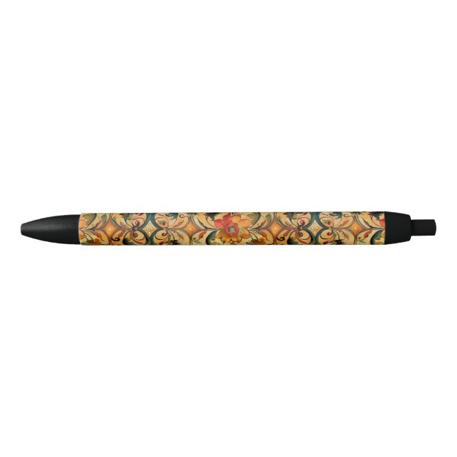 Golden Age Botanical  Black Ink Pen (Front)