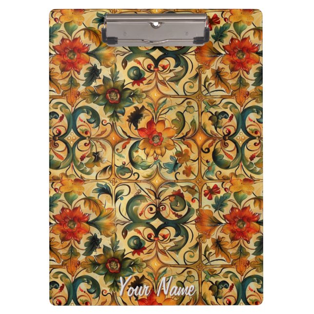 Golden Age Botanical Design  Clipboard (Front)