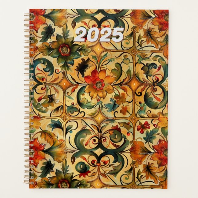 Golden Age Botanical Design  Planner (Front)