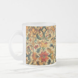 Golden Age Botanical Frosted Glass Coffee Mug