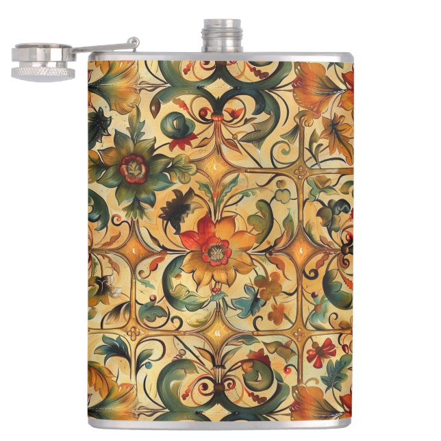 Golden Age Botanical  Hip Flask (Opened)