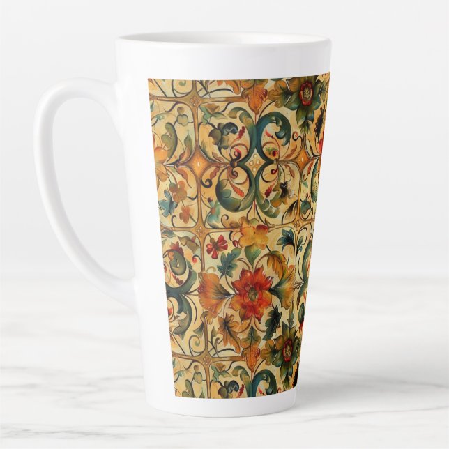 Golden Age Botanical  Latte Mug (Left)