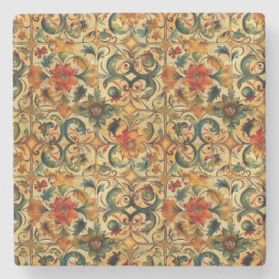 Golden Age Botanical Stone Coaster