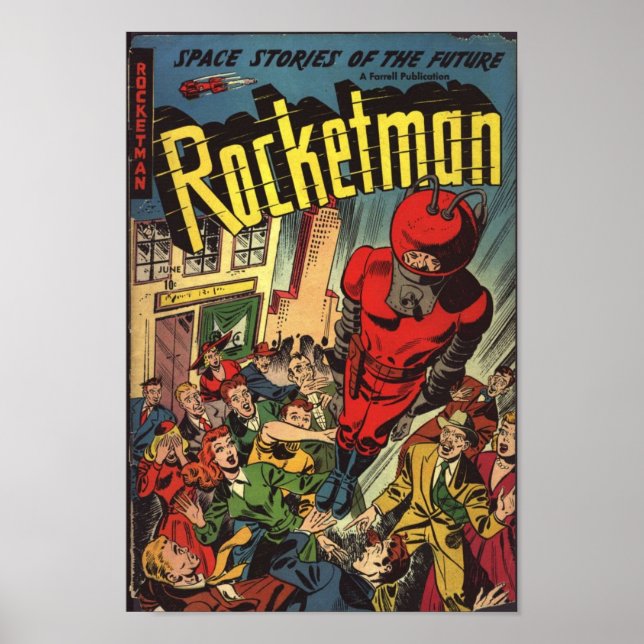 Golden Age Comic Art - Rocketman Poster (Front)