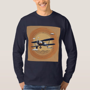 Golden Age Flight: Minimalist Vintage Aeroplane T-Shirt