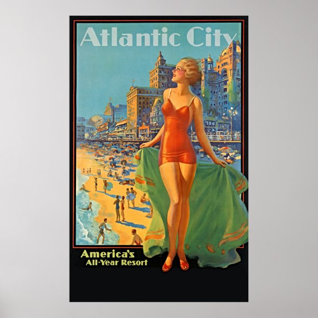 Golden Age Getaway: Atlantic City 1936 Poster (Front)