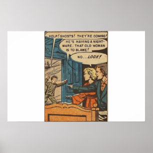 Golden age horror comics   Vintage comics 1970s Poster