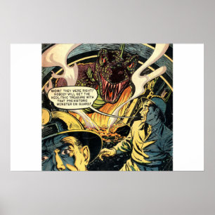Golden age horror comics Vintage horror comics Poster