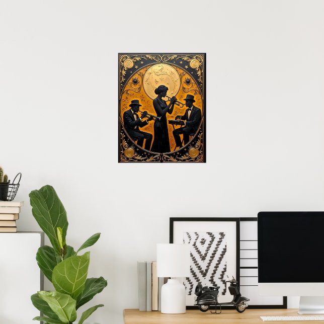 Golden Age Jazz Trio Poster (Home Office)