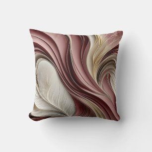 Golden Air – Rose Champagne Flowing Abstract Cushion