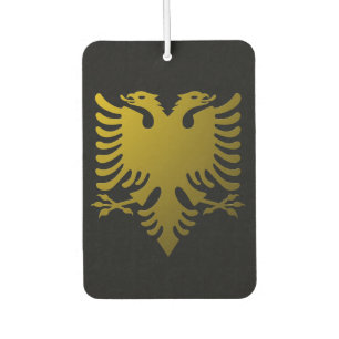 Golden Albanian coat of arms Car Magnet Air Freshener