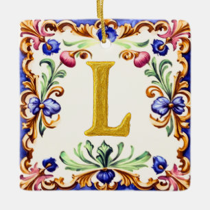 Golden Alphabet – Letter L Ceramic Ornament