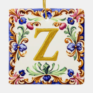 Golden Alphabet – Letter Z Ceramic Ornament