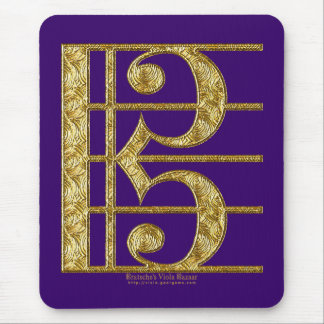 Golden Alto Clef Mouse Pad
