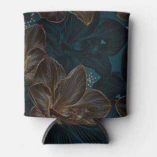 Golden Amaryllis: Vintage Luxury Floral. Can Cooler