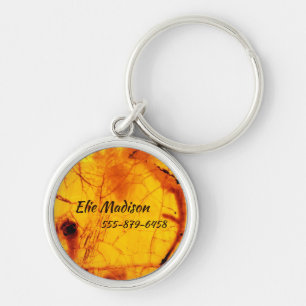 Golden Amber Key Ring