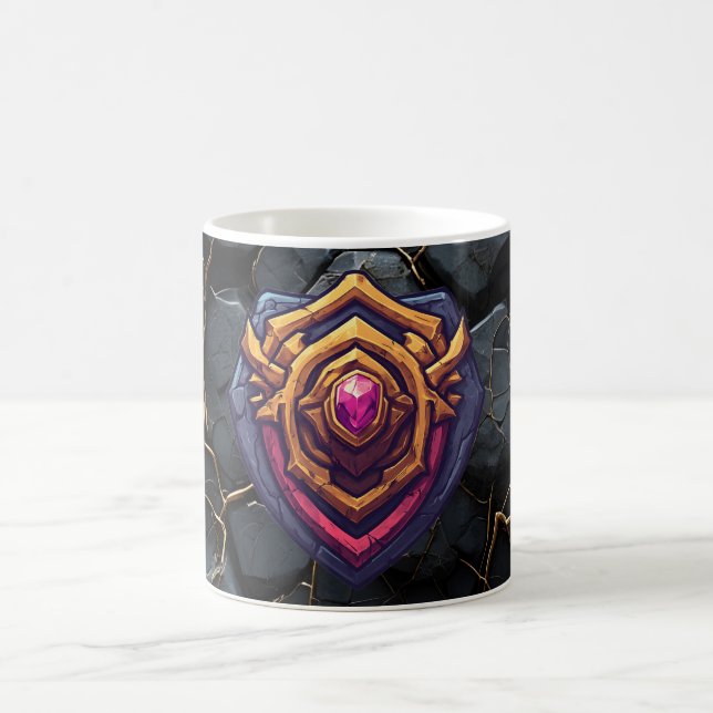 Golden Amethyst Emblem Coffee Mug (Center)