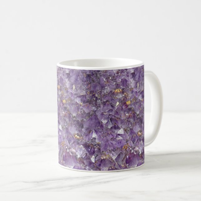 Golden Amethyst Shimmer Coffee Mug (Front Right)