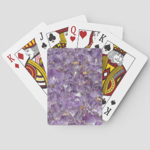 Golden Amethyst Shimmer Playing Cards