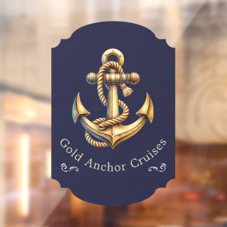 Golden Anchor Window Cling