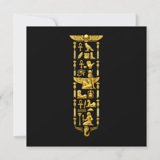 Golden Ancient Egyptian Symbols – Luxurious Hierog Save The Date