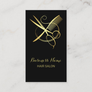 Golden and Black Beauty Salon Loyalty Card