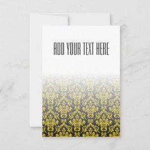 Golden and Black Damask Pattern