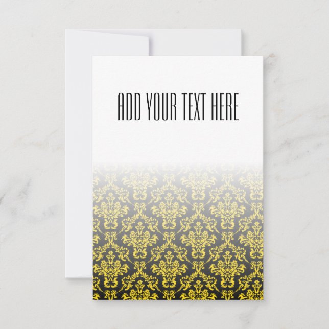 Golden and Black Damask Pattern (Front)