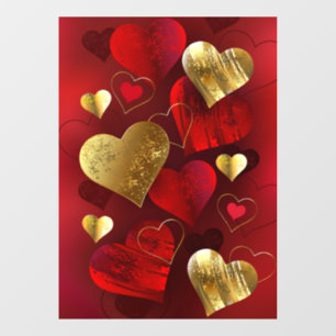 Golden and red valentines