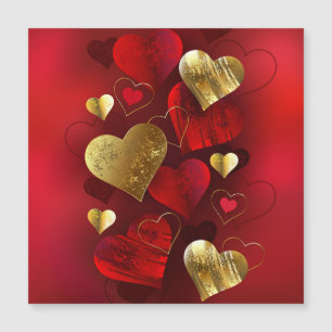 Golden and red valentines