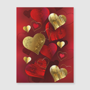 Golden and red valentines