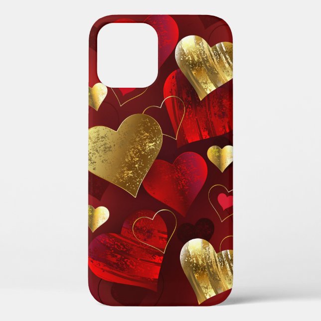 Golden and red valentines Case-Mate iPhone case (Back)