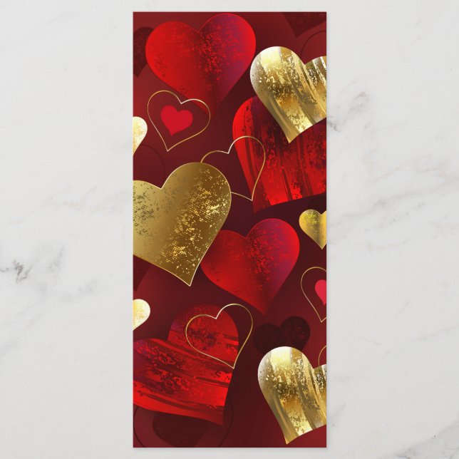 Golden and red valentines menu (Front)