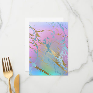 Golden and Turquoise Colour Watercolor Print Menu