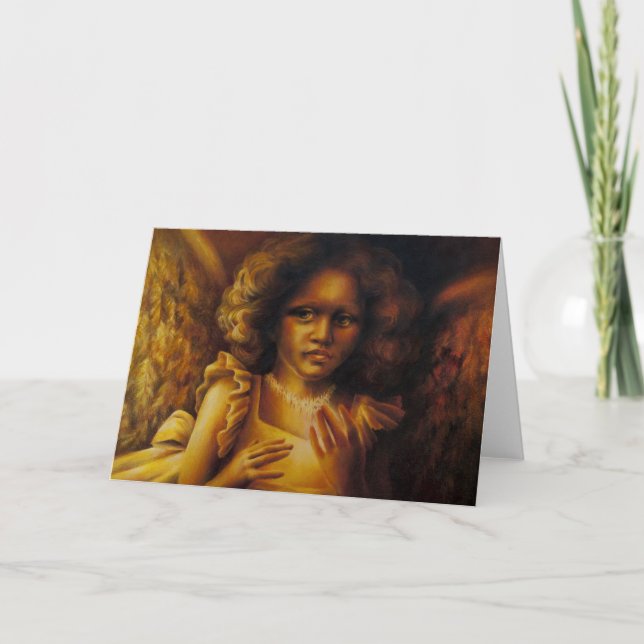 Golden Angel Christmas Card (Front)