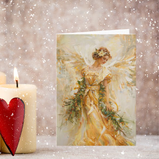 Golden Angel Christmas Greeting Card