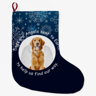 Golden Angel Christmas Stocking