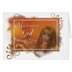 Golden Angel God's Glory Christian Card